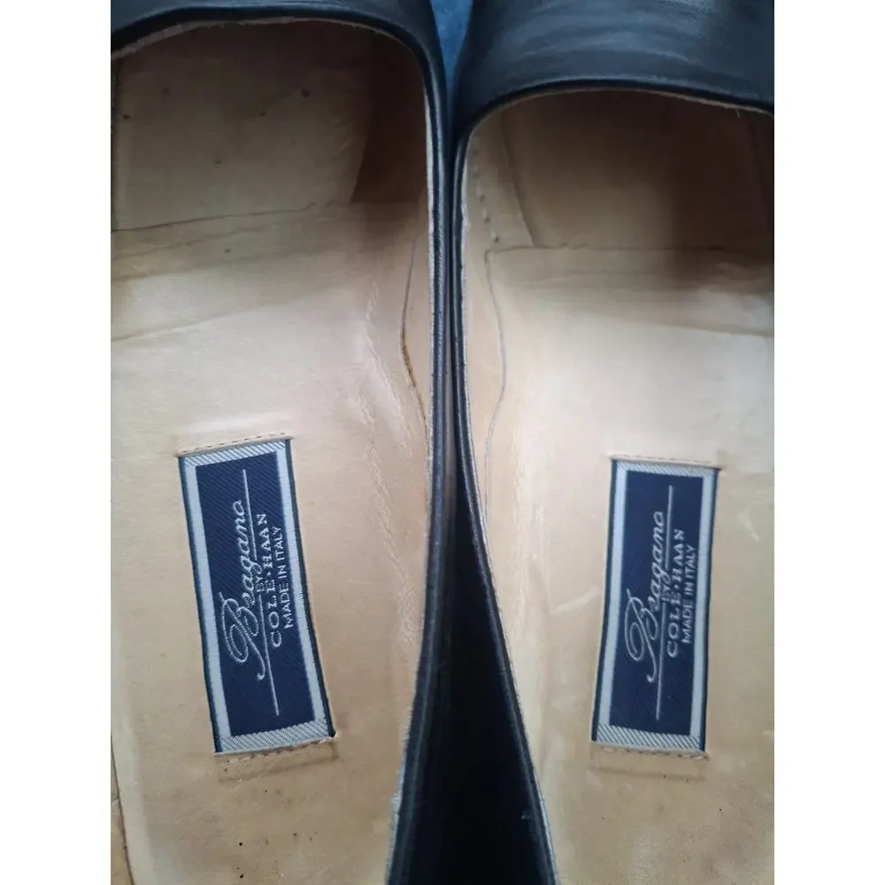 Bragano Cole Haan Men’s Black Tuxedo Shoes Slippers Loafers Size 10 1/2